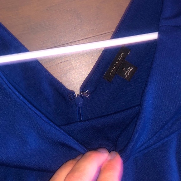 LOFT Blue Midi Dress with Classic Silhouette - Picture 4 of 5